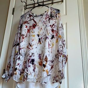 Cabi Floral Long Sleeve Blouse